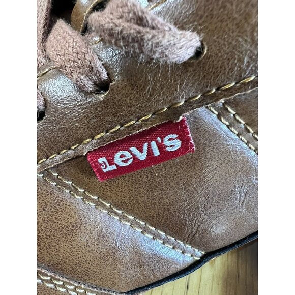 Vintage Levi Strauss & Co. Brown Lace Up‎ Sneakers Red Tab Size 9.5 - Picture 8 of 9